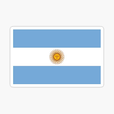 The national flag of argentina consists of three equal horizontal bands of light blue (top), white (centre) and light blue (bottom) the emblem featured on the white band is a yellow sun with a human face. Argentina Flag Gifts Merchandise Redbubble