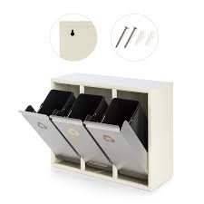 Contenitori raccolta differenziata da interno Klarstein Cestino Spazzatura Rifuiti Raccolta Differenziata 3 Scomparti Bidone Mulleimer Mulleimer Ideen Mull