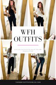 What To Wear When You Work From Home Outfit Ideas The Brunette Nomad In 2020 How To Wear Home Outfit Working From Home