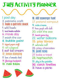 July Activity Planner For Kids Free Printable The Chirping Moms In 2020 Kids Planner June Activities Summer Activities For Kids