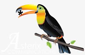 Man with wings on head cartoon, obelix asterix drawing. Asterix Logo Jungle Toucan Full Size Png Download Seekpng