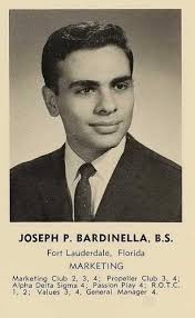 Joe Bardinella's senior photo and entry in the Fordham University yearbook,  1959.