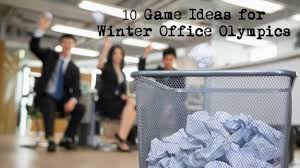 10 Game Ideas For Your Winter Office Olympics Brogan List Office Olympics Office Team Building Office Team
