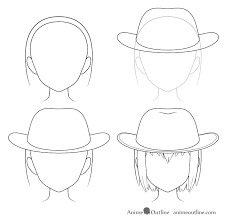 How To Draw Anime Hats Head Ware Animeoutline Anime Drawings Anime Hats Anime Drawings Tutorials