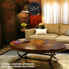47″x 16″ x 31″ with recommend. Bestseller Oval Copper Coffee Table Made From Mexican Genuine Copper Mexports Inc By Susana Molina