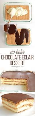 No Bake Chocolate Eclair Cake Chocolate Eclair Dessert Eclairs Dessert Dessert Recipes