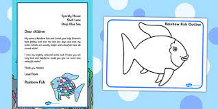 Free printable rainbow fish template. Rainbow Fish Craft Ideas For Children Rainbow Fish Template