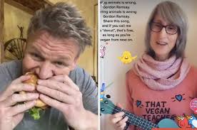 At the time of writing, her original video had 4.5 million views. Gordon Ramsay Just Ate A Burger To Spite Vegans On Tiktok