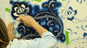 Mix and match this stencil pattern with stencil of birds or butterflies that i am offering on this site. Passion Flower Wall Stenciling Youtube