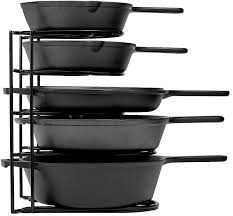 Heavy Duty Pan Organizer In 2020 Pan Organization Pot Lid Organization Space Saving Kitchen