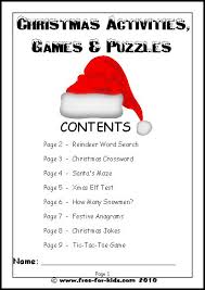 Kids Christmas Activities Games And Worksheets Christmas Worksheets Christmas Activities Christmas Games For Kids