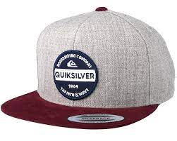 Chowder Grey Burgundy Snapback Quiksilver Caps Hatstoreworld Com