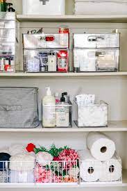 I have been searching for the best bathroom linen closet organization ideas and this week i finally tackled the overwhelming linen closet in our guest bathroom that i have been ignoring for, well the entire 3 years we have lived in our house. Linen Closet Organization Makeover Modern Glam