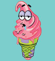 Just look at that concentration! Ice Cream Patrick Star Spongebob Spongebob Art Star Tattoo Design Coloring Pages Spongebob