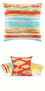 Tommy Bahama 214058 Watercolor Stripe Decorative Pillow Multi Orange 20 X 20 Style Icons Fashion Brands Top Styles