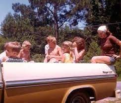 Maybe you would like to learn more about one of these? Riding In The Back Of Pickup Trucks No Seat Belts For Us Childhood Memories Memories Childhood