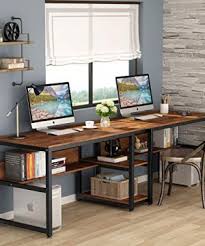 Set ground rules with other people in your home or who share your space for when you work. Tribesigns Two Person Desk With Bookshelf 78 7 Computer Office Double Desk For Two Person Rustic Writing Desk Farmhouse Goals
