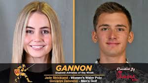 Strickland, Delorenzi named Chick-fil-A Gannon Student-Athletes of the Week 