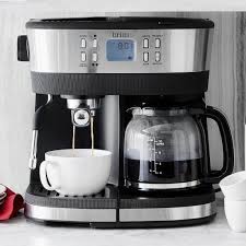 Best espresso coffee machine for milk frothing: Brim Combination 19 Bar Espresso Machine Programmable Coffee Maker Williams Sonoma