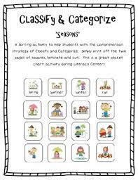 Classify Categorize Seasons By Kari Webb Teachers Pay Teachers