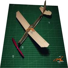 Rubber powered planes mid-wing