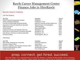 May prepare or assist in the development of pricing calculations for engagements. Ppt Rawls Career Management Center Finance Jobs In Hirerawls Powerpoint Presentation Id 6672439