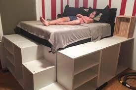 ikea hack platform bed diy handydadtv diy platform bed ikea platform bed platform bed with storage