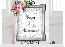 Wedding anniversary gifts & wedding anniversary flowers. Happy 25th Anniversary Cheers To 25 Years25th Wedding Etsy