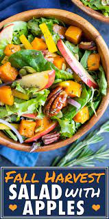 Fall Harvest Salad With Apples Pecans Evolving Table Recipe Harvest Salad Autumn Salad Recipes Thanksgiving Salad