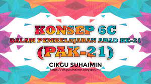 Guru sebagai pendorong aspek 4.5: Konsep 6c Dalam Pembelajaran Abad Ke 21 Pak 21
