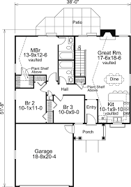 Traditional Style House Plan 95815 With 3 Bed 2 Bath 2 Car Garage Retirement House Plans Garage House Plans Country Style House Plans