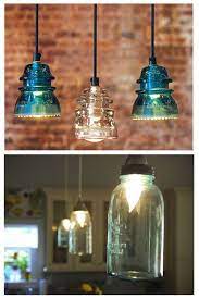 Antique Insulator Pendant Lights And Blue Mason Jar Lights Jar Lights Blue Mason Jar Lights Mason Jar Lighting