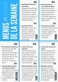 Menus De La Semaine 2 En 2020 Menu Semaine Idee Repas Semaine Menu Semaine Equilibre