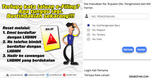 Isi emel untuk tukar kata laluan. Terlupa Kata Laluan E Filing Ini 3 Cara Reset Kata Laluan E Filing Edu Bestari