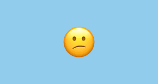 A Yellow Face With Open Eyes And A Skewed Frown As If Scrunching Its Cheeks Or Chewing Its Lips A Look Of Feeling Unsure An Goog In 2020 Confused Face Frowning Face
