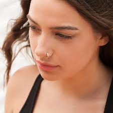 Nose Ring, Tribal Nose Ring, Gold Nose Ring, Ethnic Nose Ring, Indian Nose  Piercing, Nose Piercing, Gold Nose Ring 20g, Indian Nose Ring