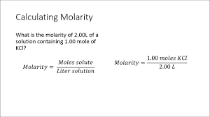 The formula to calculate molarity is : Calculating Molarity Youtube