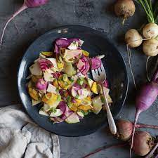 Beetroot Radish Turnip And Apple Salad With Fennel And Cider Vinaigrette By Feedtheswimmers Quick Easy Recipe The Feedfeed Recipe Apple Salad Vinaigrette Recipes Fennel