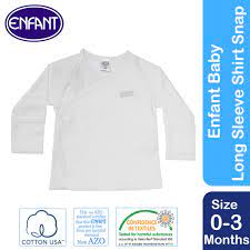 Enfant Baby Side Snap Long Sleeve Shirt Shopee Philippines