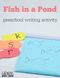 Preschool Writing Activities Fish In A Pond Preschool Writing Writing Activities Preschool Activities