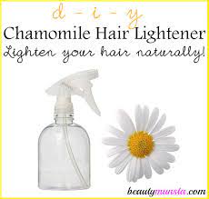 Klorane sun lightening spray with chamomile and honey, $18. Diy Chamomile Hair Lightener Spray Beautymunsta Free Natural Beauty Hacks And More