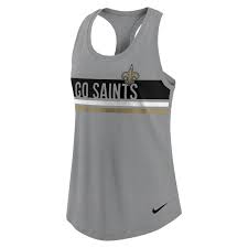 Women S Nike Heathered Charcoal New Orleans Saints Scoop Neck Racerback Tank Top