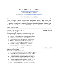 Basic quantitative analyst cover letter templates and samples free download in word, pdf, openoffice, google docs. Quantitative Analyst Risk Resume Example Free Download