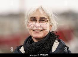 Flensburg, Germany. 22nd Feb, 2022. Andrea Paluch, writer, literary scholar  and translator and the wife of