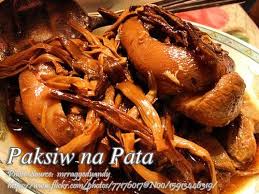Paksiw Na Pata Pork Hock Sweet Sour Stew Panlasang Pinoy Meaty Recipes Recipe Pata Recipe Pork Hock Recipes