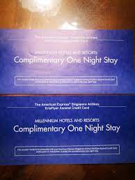 One of the most enjoyable parts of staying at a hotel during a trip is the complimentary amenities offered. 1 X Voucher For Complimentary One Night Stay Millenium Hotels And Resorts Tickets Vouchers Vouchers On Carousell
