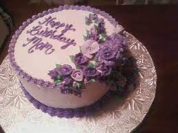 Lavender And Purple Rose Birthday Cake Cake Buttercream Decorating Amazing Cakes