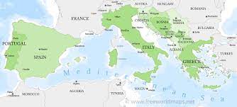 Westernmost point of europe map. Southern Europe Maps By Freeworldmaps Net