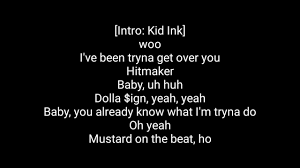 Kid Ink Ft Ty Dolla Ign F With U Lyrics Youtube