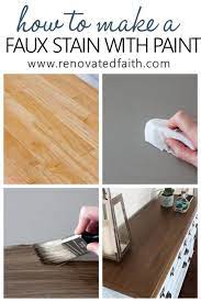 How To Apply Paint That Looks Like Stain 6 Stain Shades To Pick From Staining Furniture Staining Wood Faux Wood Paint